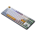 Механическая клавиатура Inphic K87 c комбинированным подключением, подсветкой, 8000 мАч, Switch: Black-Gold, Y