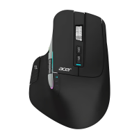 Миша ACER OMR225 з комбінованим підключенням, RGB, безшумна, з бічним коліском, 4800 DPI, чорний