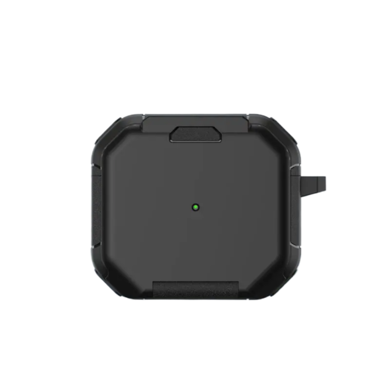 Защитный кейс-чехол Yoobao для наушников AirPods 3 с карабином, держателем для телефона, защёлкой, чёрный