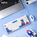 Проводная клавиатура INPHIC K9 с RGB подсветкой, подключение USB-TypeC, компактная, тихая, бело-синий (Ukr)