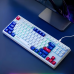 Проводная клавиатура INPHIC K9 с RGB подсветкой, подключение USB-TypeC, компактная, тихая, бело-синий (Ukr)