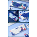 Проводная клавиатура INPHIC K9 с RGB подсветкой, подключение USB-TypeC, компактная, тихая, бело-синий (Ukr)