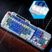 Клавиатура INPHIC K9 MECHA проводная полноразмерная с регулируемой RGB подсветкой, бесшумная, сине-белый (Ukr)