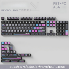 Набор кейкапов Gravastar Cyberpunk для клавиатур, 129 штук