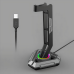 Підставка J10 для навушників, з 2 USB для заряджання та регульованим RGB підсвічуванням