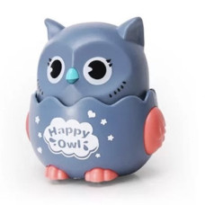 Іграшка інерційна, брязкальце Щаслива Сова, Happy Owl (lilac)