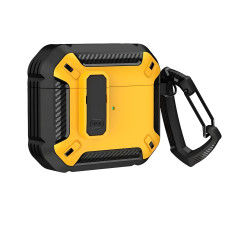 Протиударний захисний чохол для AirPods Pro 2 з карабіном і клямкою OPEN (YELLOW)