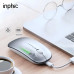 Миша бездротова Inphic M1Pro з підключенням USB 2.4ГГц + Bluetooth, акумулятором, 2400 DPI, срібло