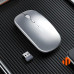 Миша бездротова Inphic M1Pro з підключенням USB 2.4ГГц + Bluetooth, акумулятором, 2400 DPI, срібло
