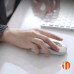 Миша бездротова Inphic M1Pro з підключенням USB 2.4ГГц + Bluetooth, акумулятором, 2400 DPI, срібло
