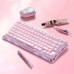 Клавіатура GravaStar Mercury K1 Special Edition із комбінованим підключенням - Sakura Pink