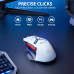 Миша ігрова Inphic IN9 Upgrade з комбінованим підключенням, RGB, 12000 DPI, біло-сірий