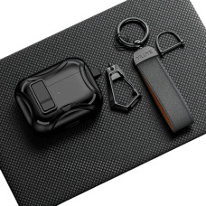 Чохол YILUYE для AirPods Pro 2 з карабіном, клямкою та підставкою, чорний