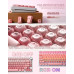 Комплект кейкапів XVX Pink Blush для клавіатури, 132 штуки