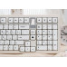 Кейкапи для механічної клавіатури "Minimalist White" з російською розкладкою, 129 клавіш, MO профіль