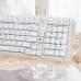 Кейкапи для механічної клавіатури "Minimalist White" з російською розкладкою, 129 клавіш, MO профіль