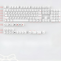 Кейкапи для механічної клавіатури "Minimalist White" з російською розкладкою, 129 клавіш, MO профіль