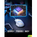 Мышь игровая проводная INPHIC PG1 с RGB подсветкой и 12800 DPI, для геймеров, бело-серый