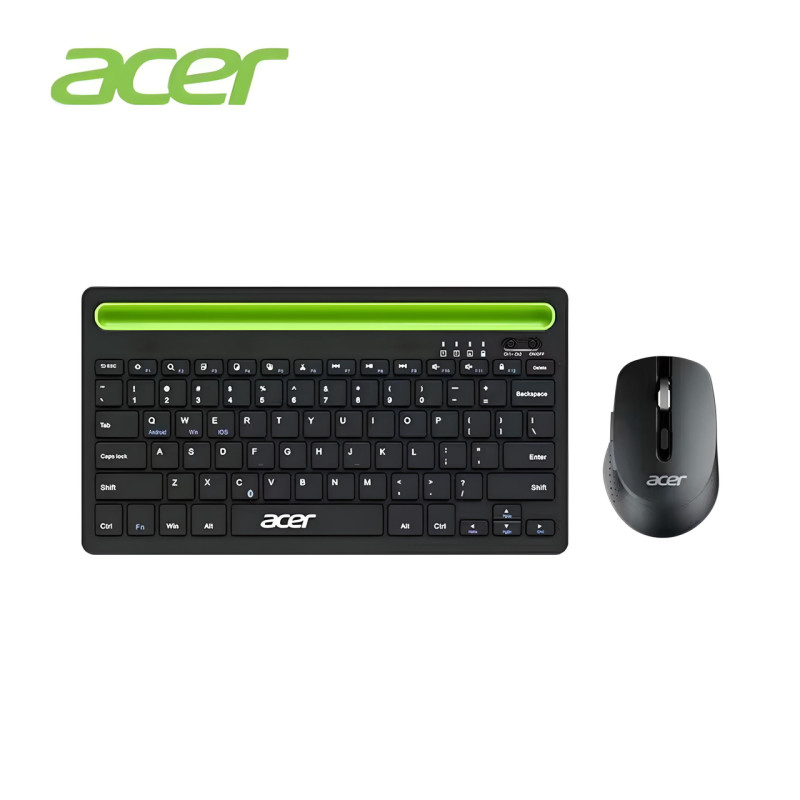 Бездротовий комплект ACER клавіатура OKR212 + миша M155, Bluetooth+USB2.4 ГГц, з акумулятором, чорний