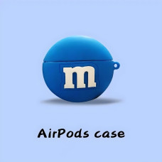 Захисний силіконовий чохол M&M для навушників AirPods PRO / PRO 2 з карабіном, синій